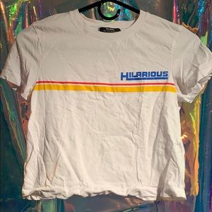 Bershka Cropped Graphic Tee